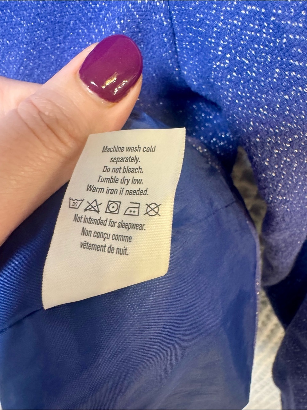 Gymboree Girls Metallic Shimmer Blue Dress Jacket Coat, Size Small 5-6 - Picture 5 of 5